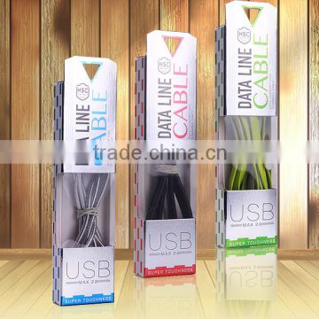 printed custom retail folding cable package