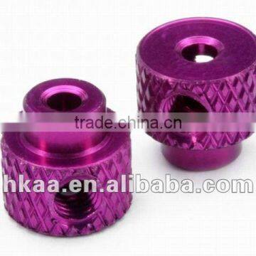 rose red anodized aluminum knurled components for RC Cars