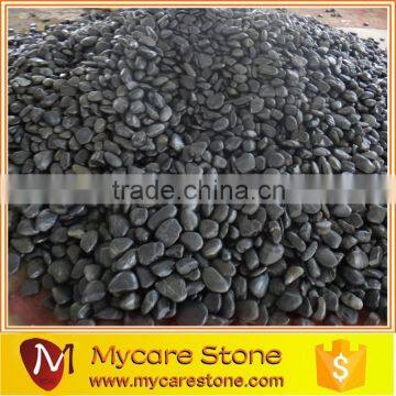 Popular high polished natural black river stone