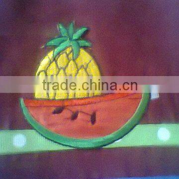 personalized fabric embroidered fruits badges