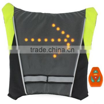 China OEM Light Cycling Backpack LED Turn Signal Backpack with Wireless Remote Control