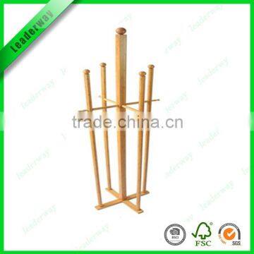 new hot bamboo wholsale free standing display rack