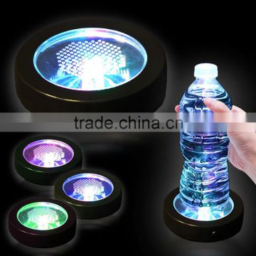 2016 new wholesale led Color Changing Light Up Bottle Drink Cup Mat for Bar Club Party fancy