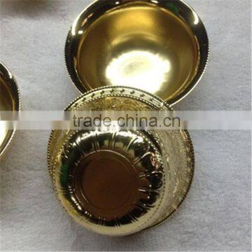 Golden Bowl,die casting plating process metal bowl for tableware