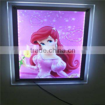 Best cheap price high quality acrylic plexiglass acrylic photo frame with led light