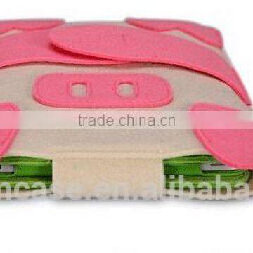 Red Color 7.9 Inch Wool Felt Tablet Case Cute Cartoon Pig Bag Tablet Sleeve Tablet Pouch photo-4