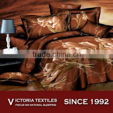 luxury floral pattern reactive printing bed in bag bedding comforter bed cover set