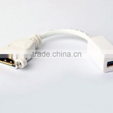 Displayport Female To Mini Displayport Female Adapter (Thunderbolt Source Compatible)