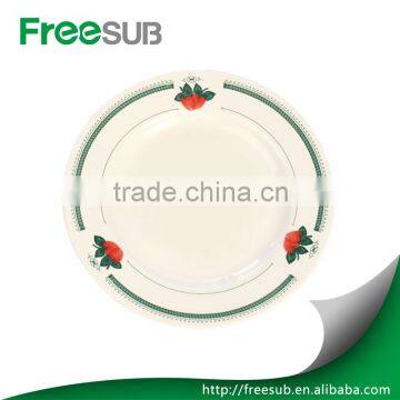 Cheap Price Wholesale Art Decoration White Blank 8" Flower Rim Ceramic Sublimation Round Plate For Christmas DIY Gifts photo-2