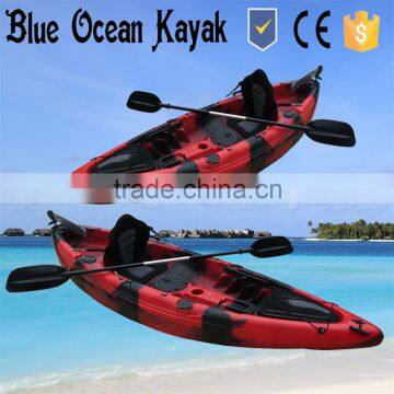 Blue Ocean hot sale kayak with rudder/flexible kayak /single fishing canoe