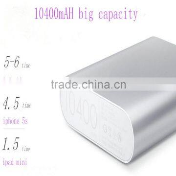 10400mAH big capacity protable mobile power bank for all phone and laptop