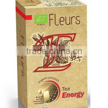 Organic "Energy" Tea Fleurs. Private Label Available. Made in EU.