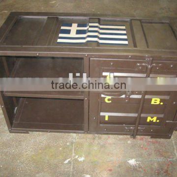 INDUSTRIAL IRON TV CABINET