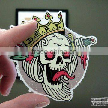 customized die cut plastic sticker