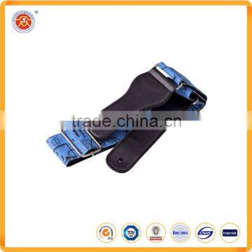 Leather Guitar Strap Ends and Custom Logo Cotton Material Jean Guitar Strap Acoustic Guitar Strap photo-3