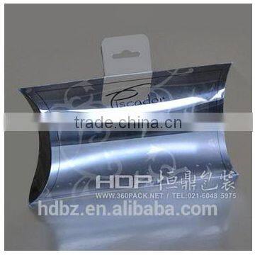 factory offer custom made clear pvc pillow box packaging