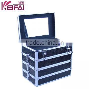 Factory Customizable Velvet Black Jewelry Box With 4 Layers photo-3