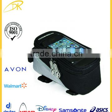 High quality bicycle front tube bag for sale, mobile phone holder for bike