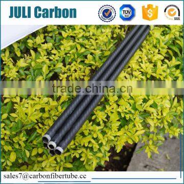 Juli professional supplier high strenght custom 3k carbon fiber tube/pipe 14mm, carbon fiber tube flexible