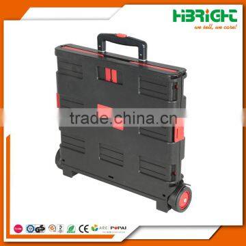 plastic box pack and n roll folding trolley cart