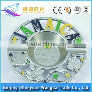 wholesale factory custom zinc alloy material plating high quality metal cigar ashtray