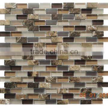 dark emperador brown marble mosaic tile