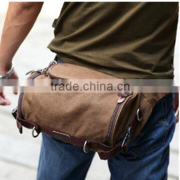 Male Canvas Waist Bag Outdoor Sport Single Shoulder Bag Casual Travel Bag