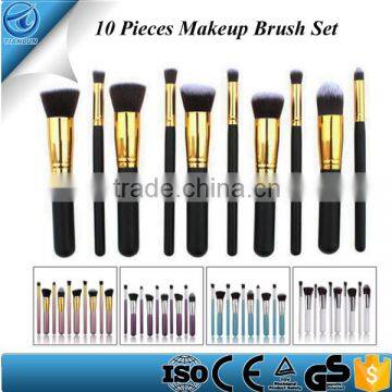 10Pcs Cosmetics Foundation Blending Blush Face Powder Brush Professional Makeup Brush Set