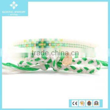 Natural Mother of Pearl Mix Bead Bracelet With Leaf Charm on Beige Leather photo-6