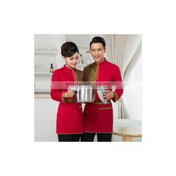 Restaurant Hotel Waitress Design Server Sushi Bar Staff Red Uniform photo-2