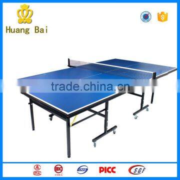 Outdoor Gym Goods Double Folding Movable Table Tennis Table with Wheels