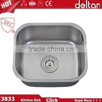 Satin Finish Kitchen Sink Single Sink with Drainer Board UPC Kitchen Sink for America Standard