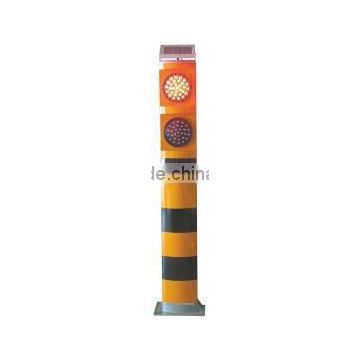 solar warning column /outdoor column solar lighting/illuminated columns