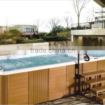 luxurious acrylic salt water swim spa