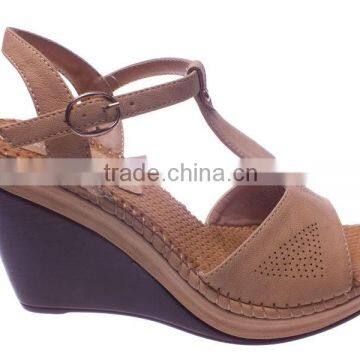 Women wedge heel sandals with factory price in guangzhou