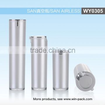 WY0305B popular top quality SAN airless bottle, san cosmetic bottle