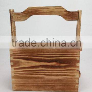 2016 Popular Six Grids Wooden Tea Box With Handle photo-3