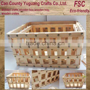 Natural unfinished lightweight wooden crate,fruit crate,wood fruit crates