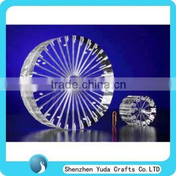 Polished acrylic products for medical industry clear thick gear shaped cnc block