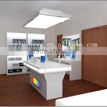 electronic store counter design for computer with phone case