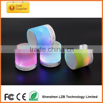 Portable Cylindrical LED Wireless speaker mini portable led night light bluetooth speaker