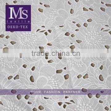 Latest Design Optical White Water Soluble Embroidery Wedding Lace Fabric