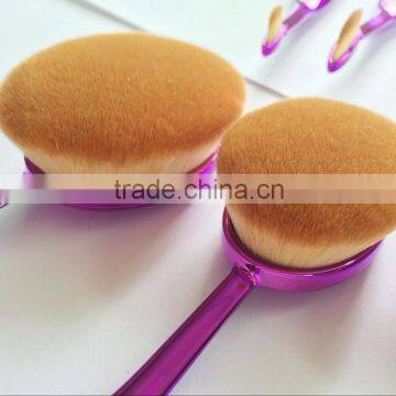 New Arrival Red and White Color ToothBrush Style Private Label Lip Oval Makeup Brush photo-2