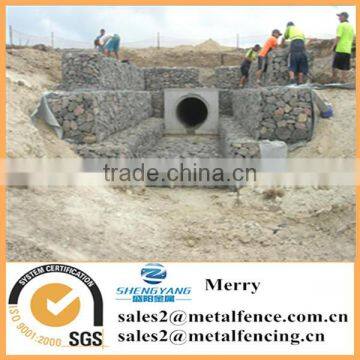 1.5mX0.5mX0.5m welded Galfan galvanized Zn curved gabion box protecting against river erosion stone gabion basket wall