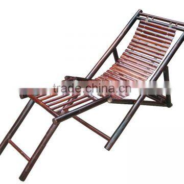 Beach chair with footrest, cheapest price bamboo chair from Vietnam