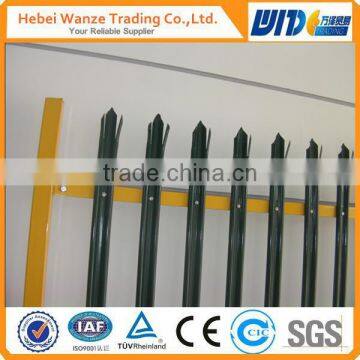 hot sale single pointed palisade fence or steel palisade fence