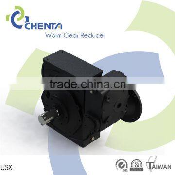 USX worm gear shaft 90mm worm electric motor right angle bevel gear reducer