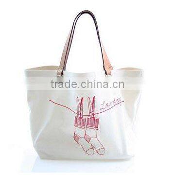 handled white cotton bag