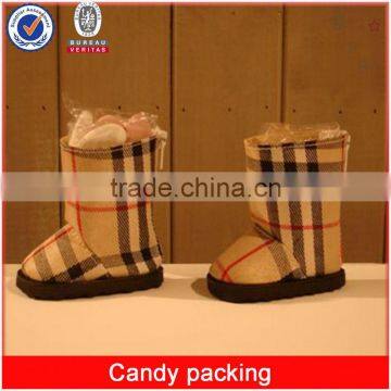 cute shoes shape irregular christmas candy packing