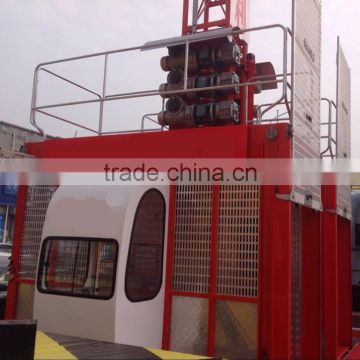 double cage construction elevator/electric construction elevator/free standing construction elevator